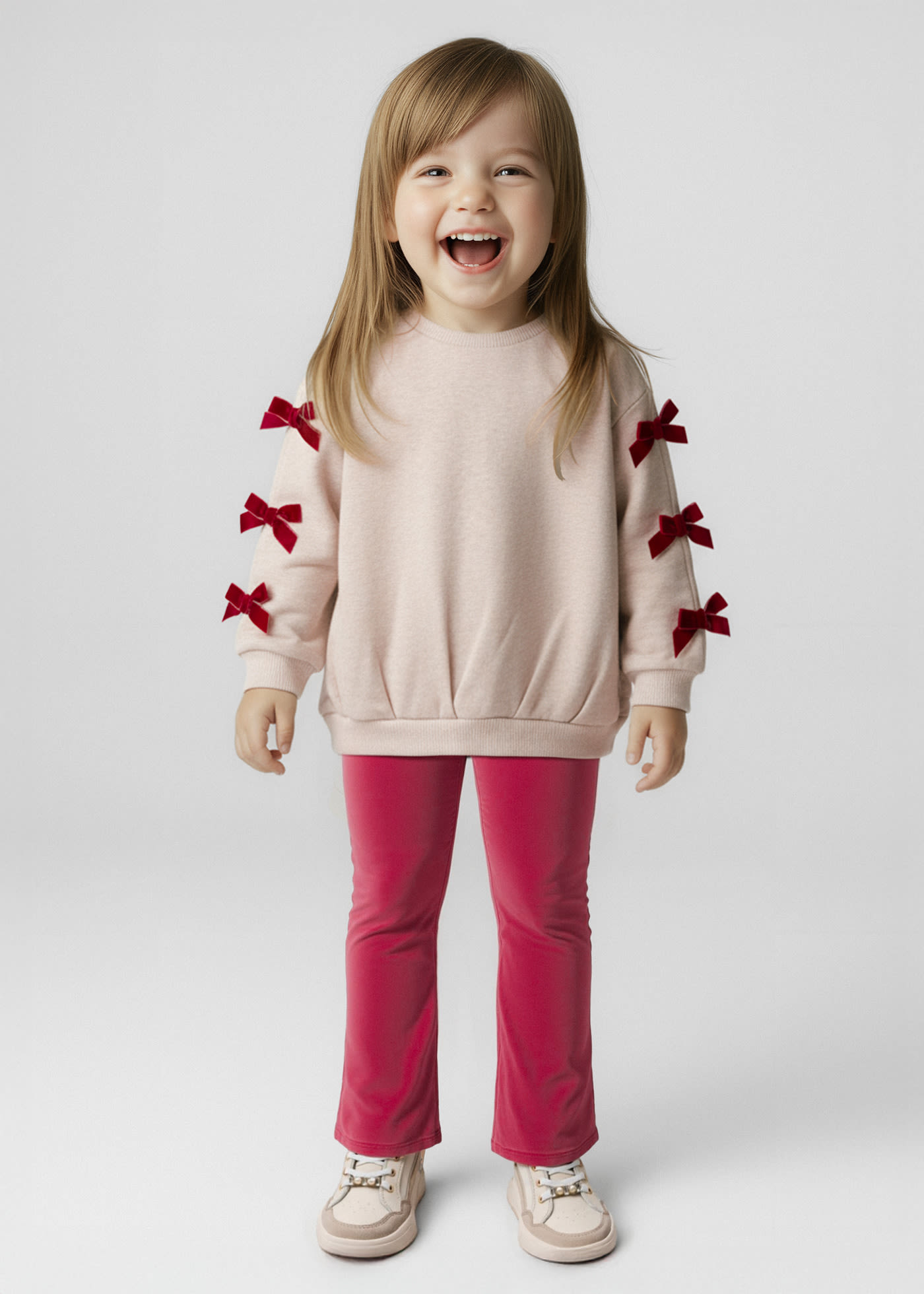 Conjunto legging y sudadera lazos niña