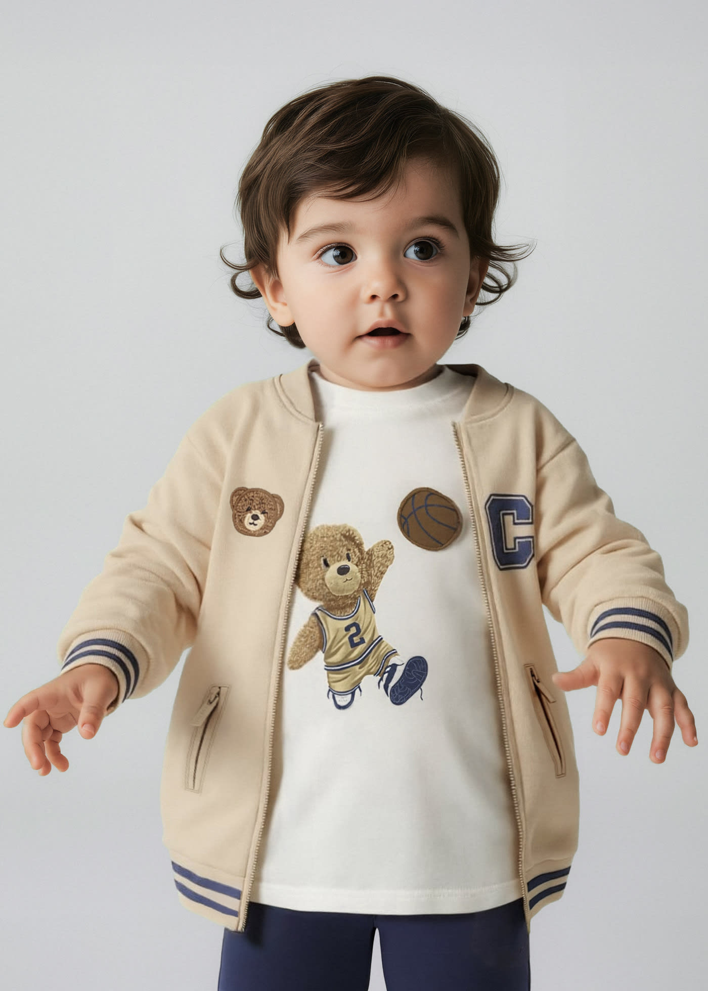 Baby teddy bear jumper