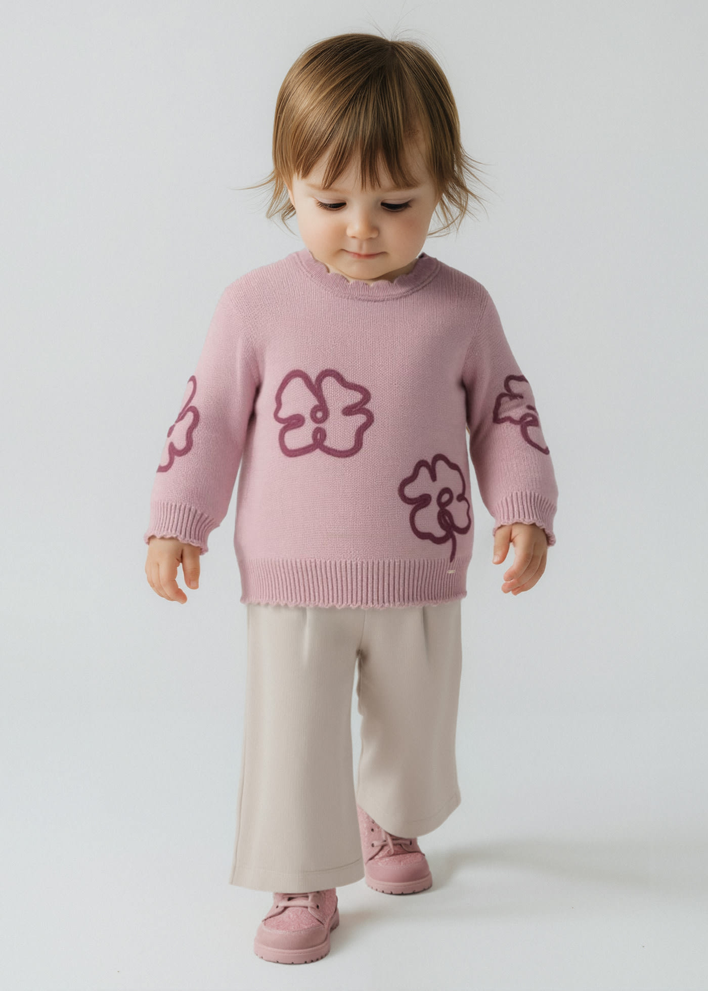 Baby twill knitted trousers
