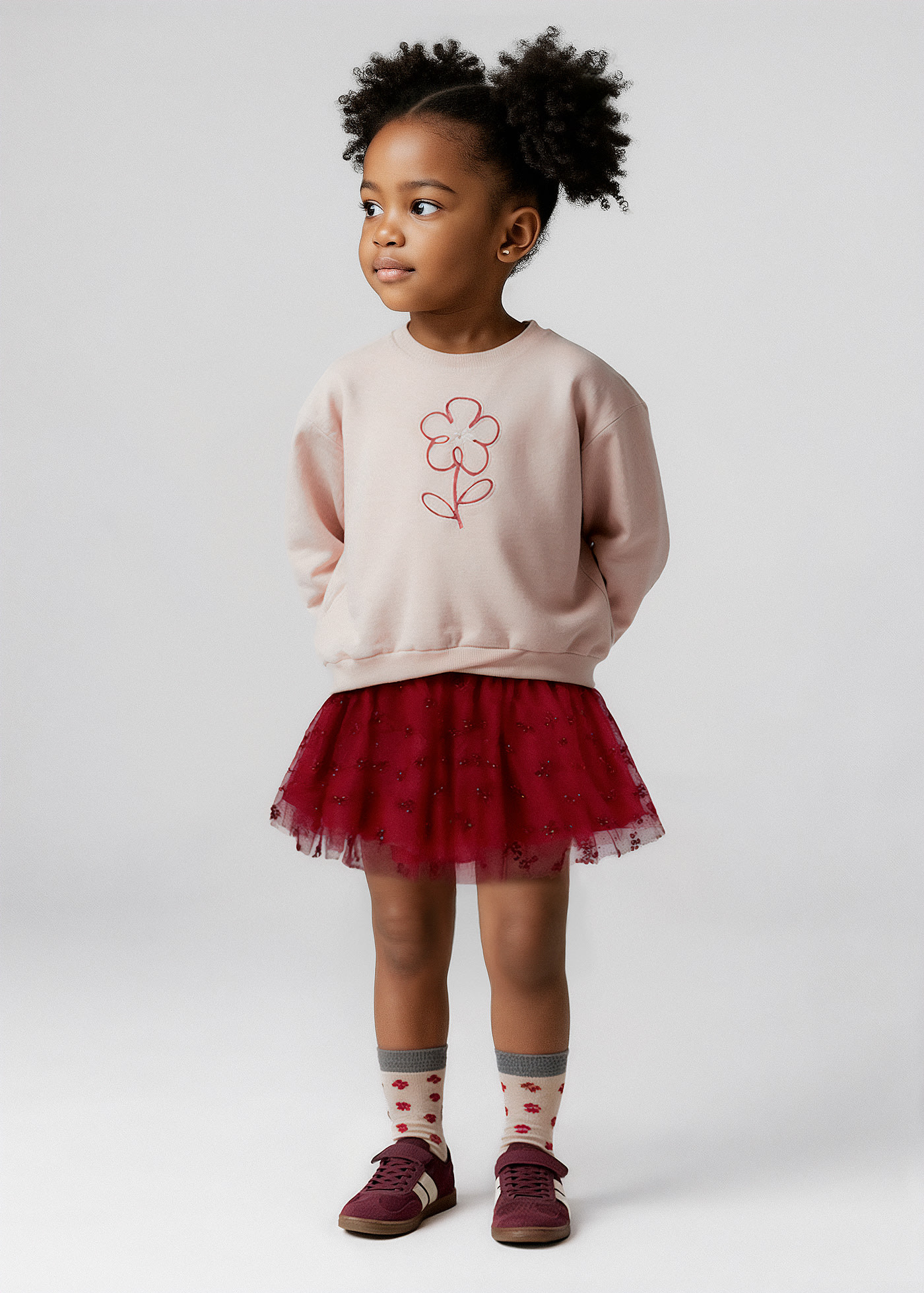 Girls tulle skirt and jumper set
