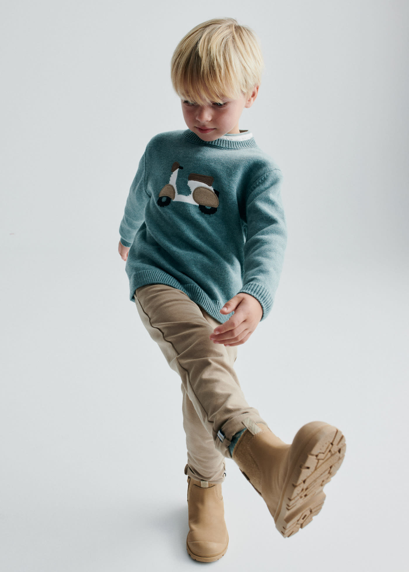 Pantalón interlock vestir niño