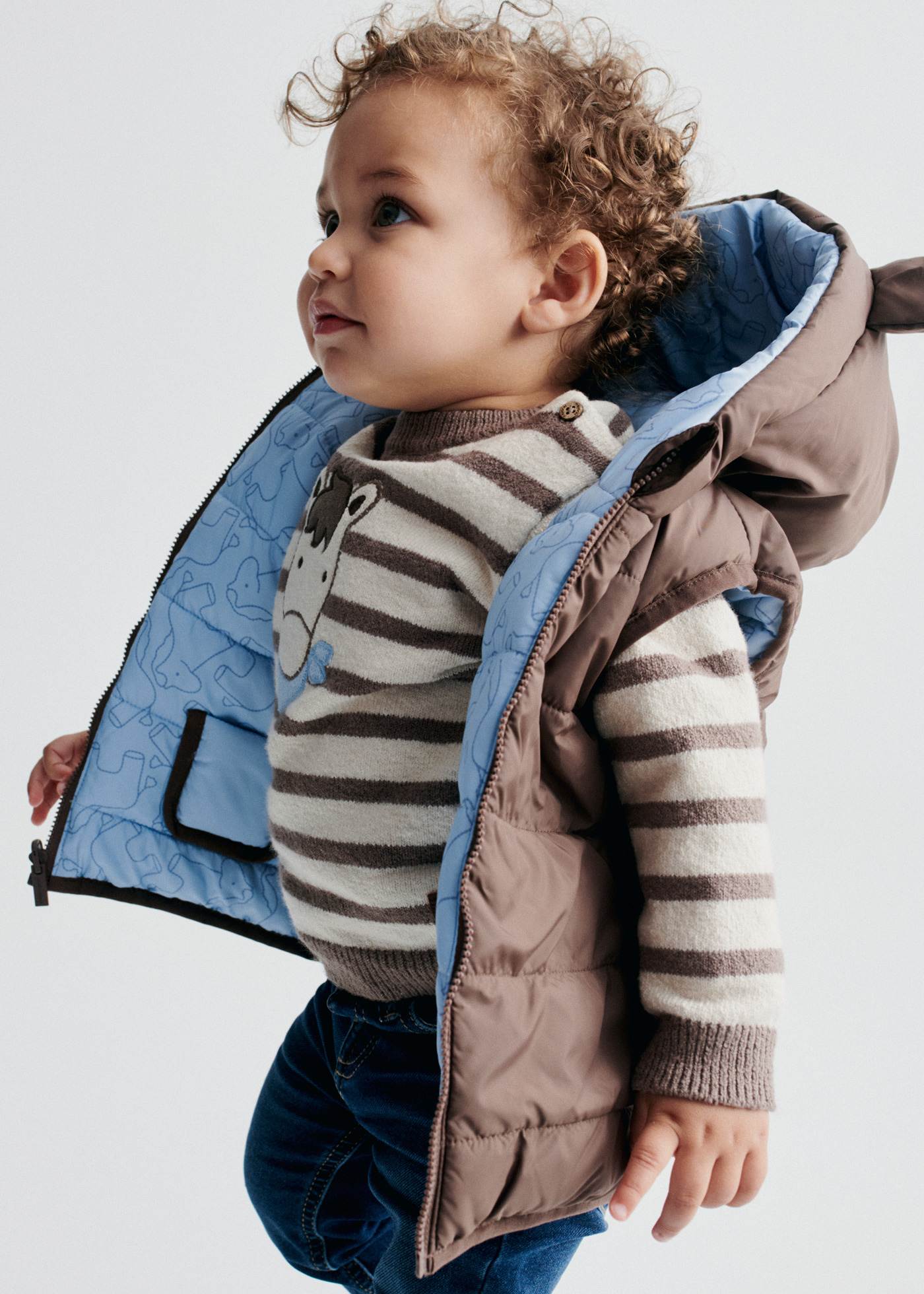 Gilet réversible oreilles bébé
