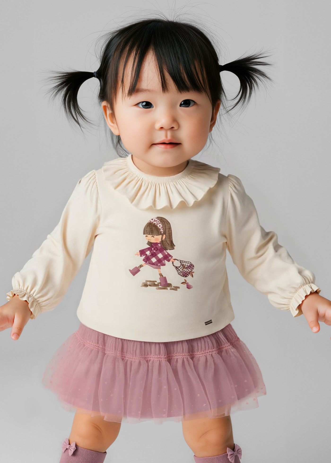 Baby tulle polka dot skirt