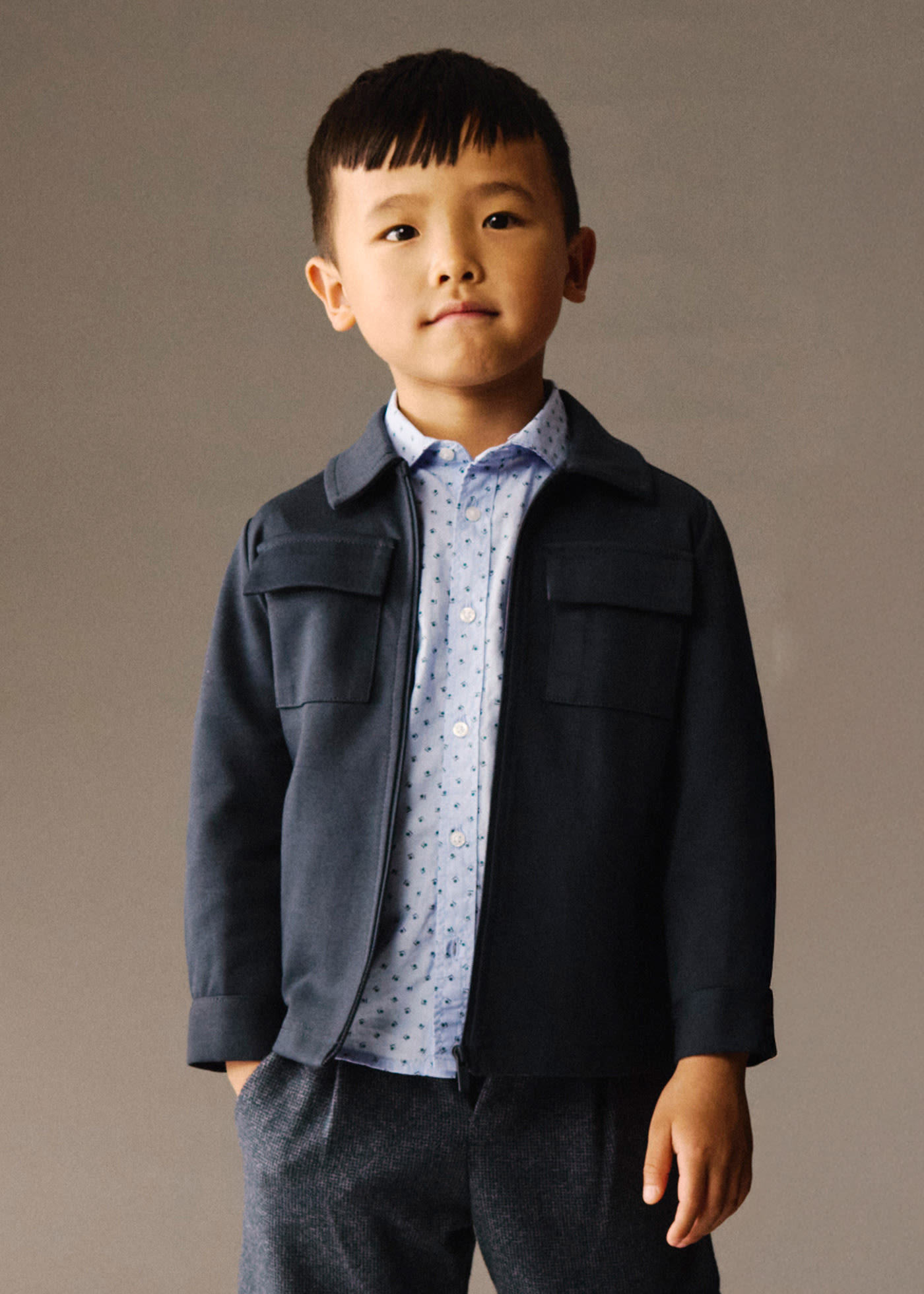 Boys zipped overshirt