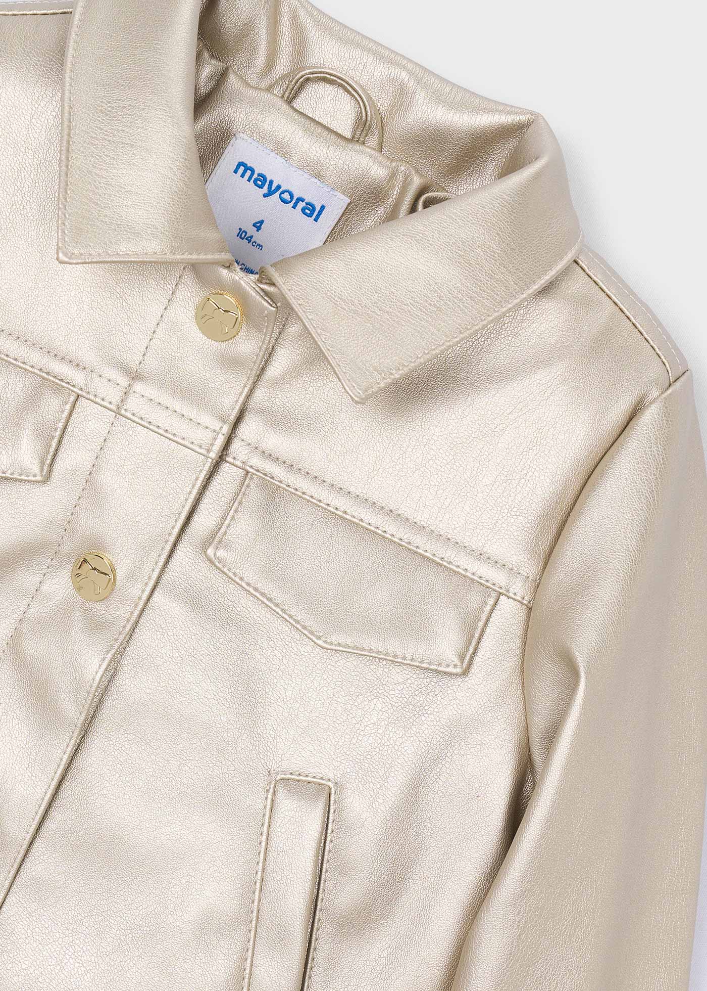 Faux leather jacket for girls