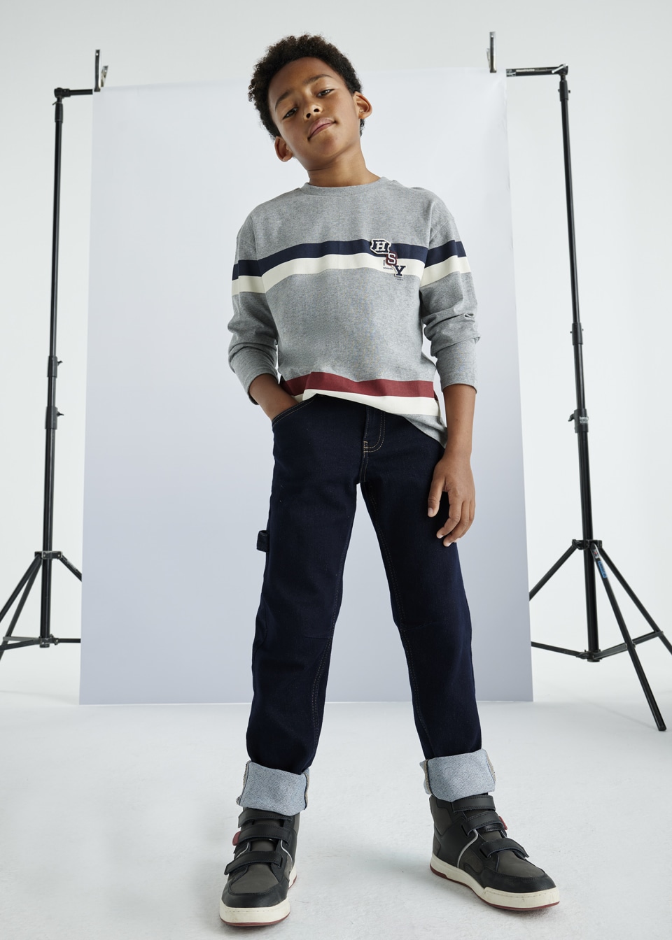 Boy Stitch Detail Straight Jeans