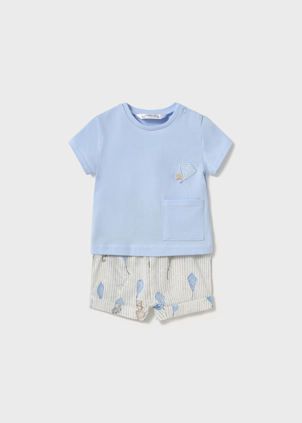 Newborn boy printed shorts and t-shirt set