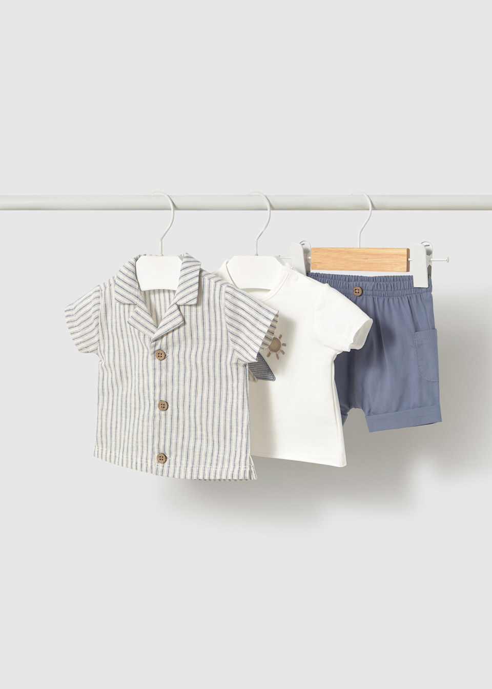 Newborn boy 3 piece set with overshirt