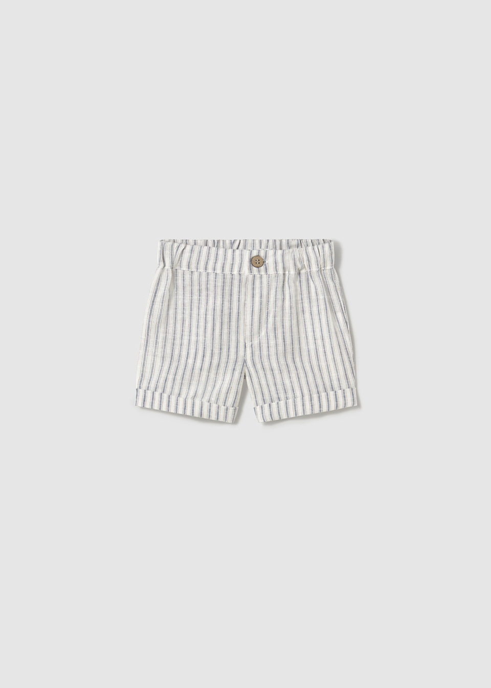 Newborn boy linen shorts