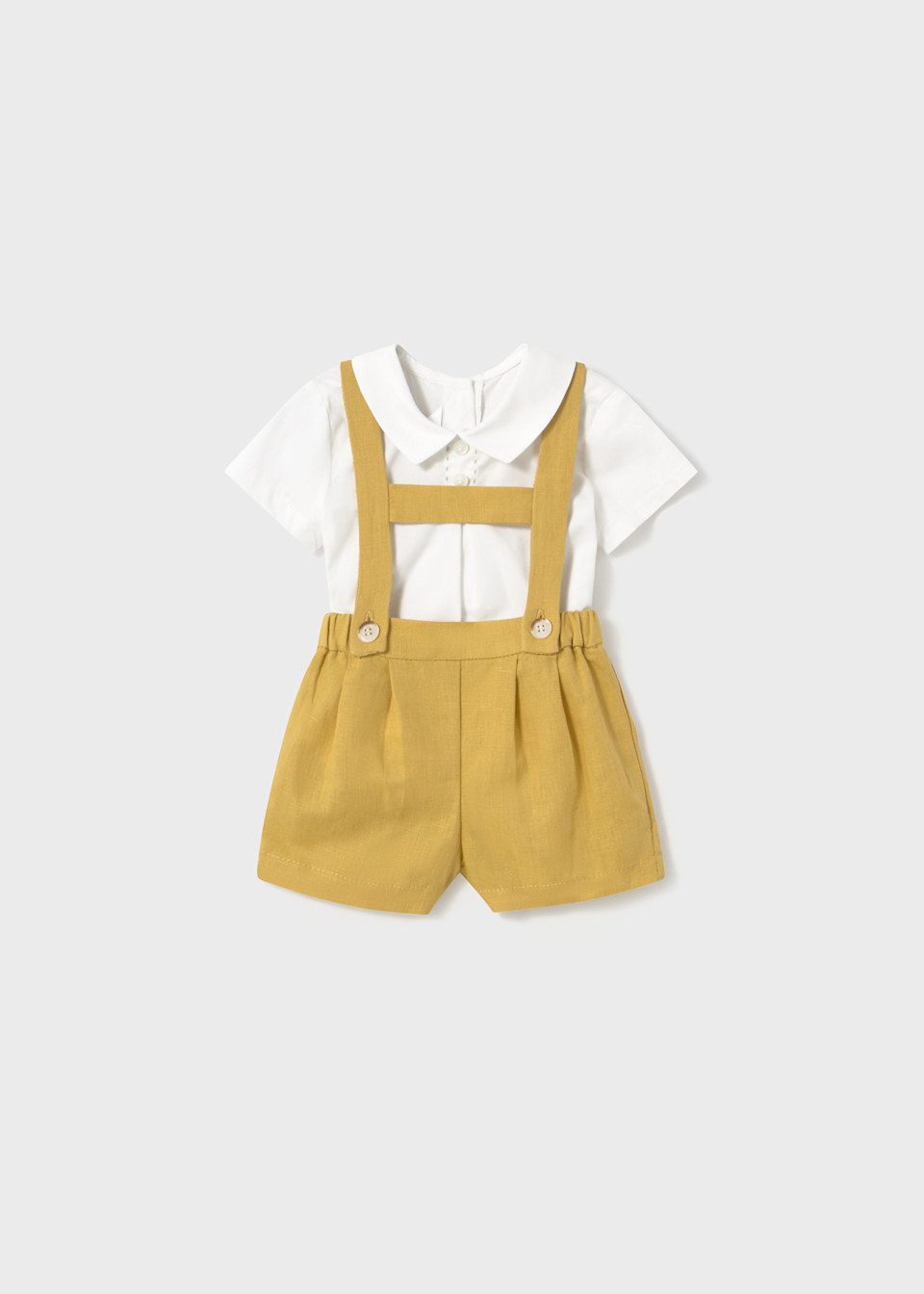 Newborn boy shorts with braces and t-shirt set