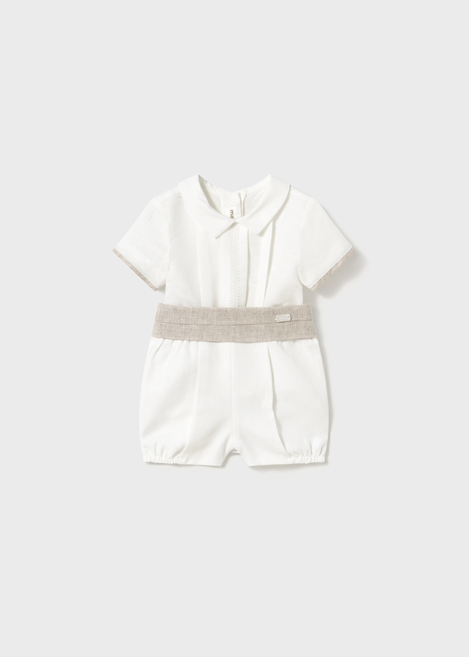 Newborn boy formal shorts and shirt set