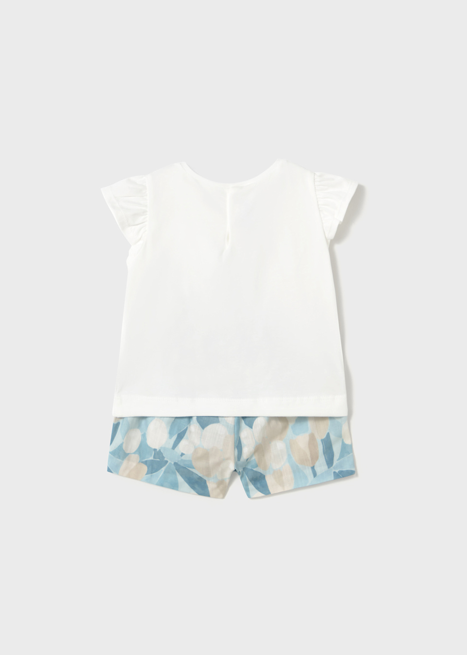 Conjunto short floral y playera bebé