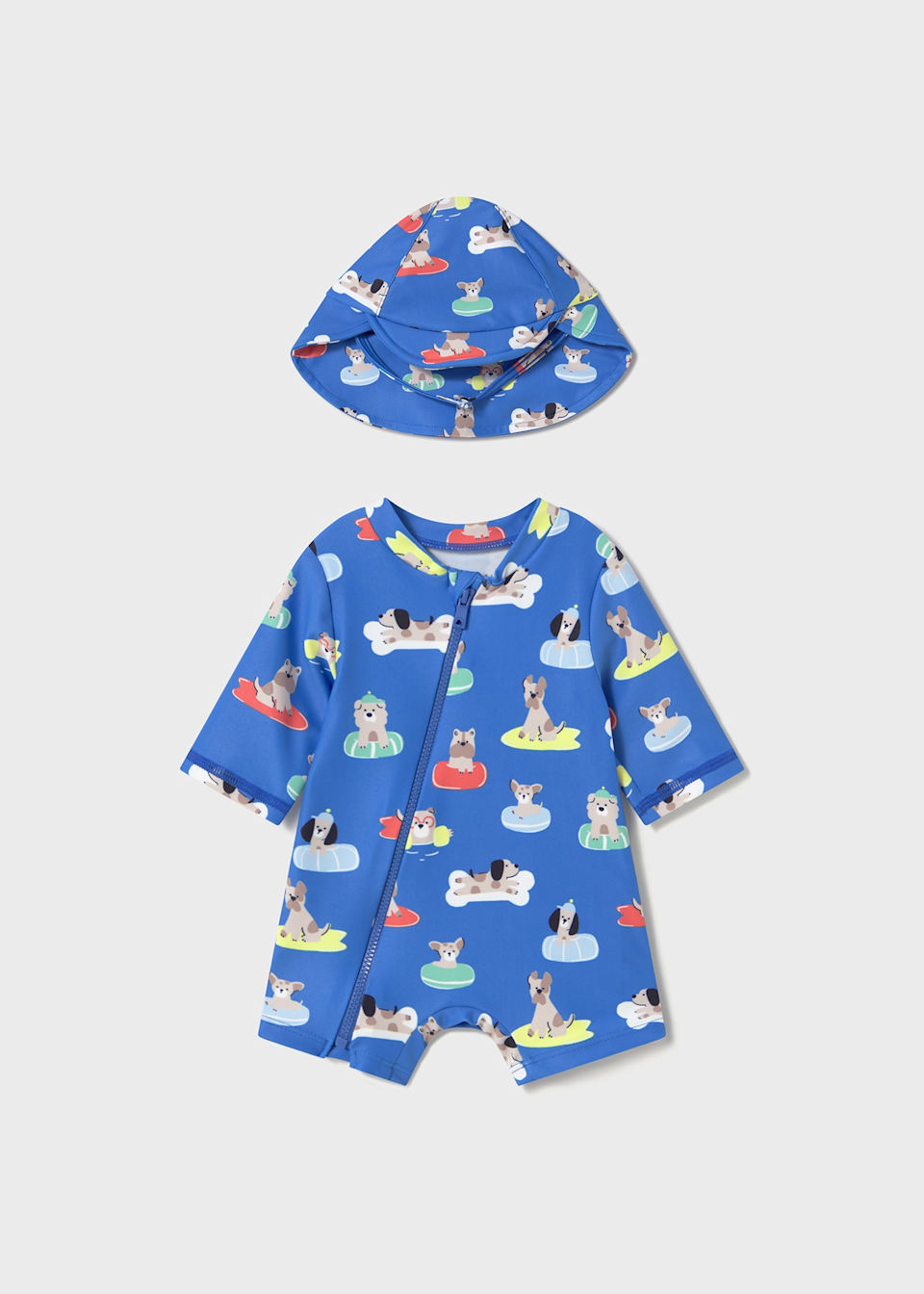 Set baie cu palarie si protectie solara nou-nascut