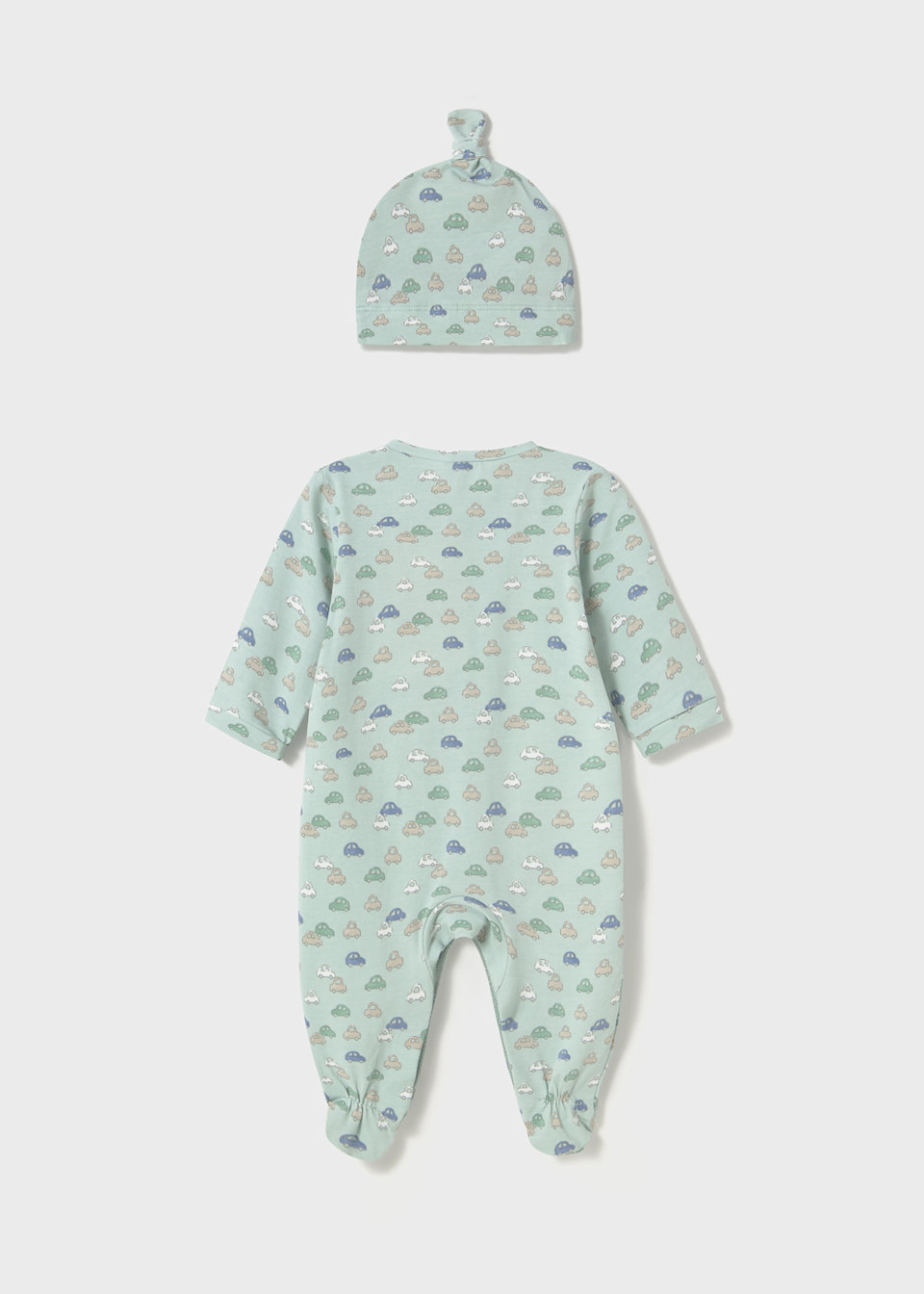 Pijama lunga cu palarie nou-nascut