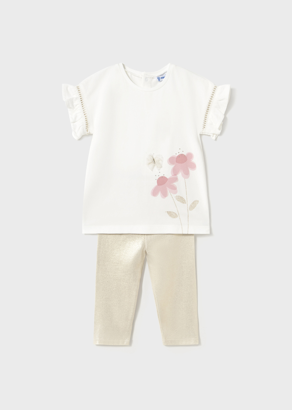 Ensemble leggings et t-shirt applique en tulle bébé