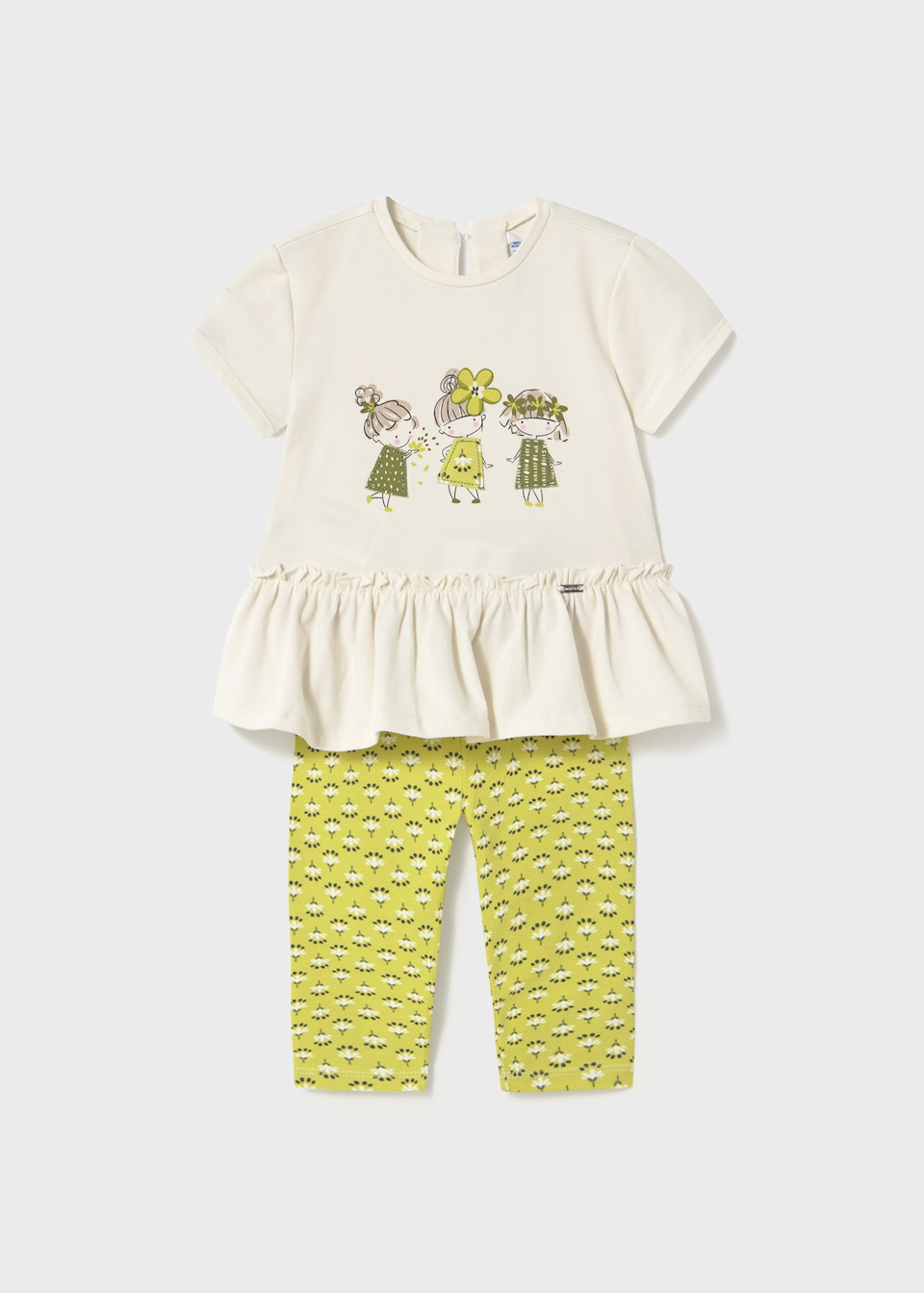 Baby leggings and ruffle top set