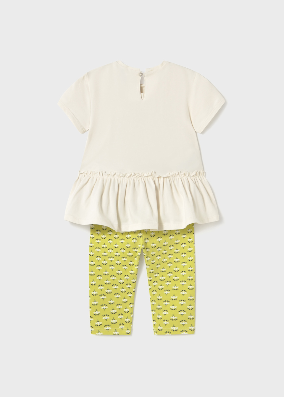 Baby leggings and ruffle top set