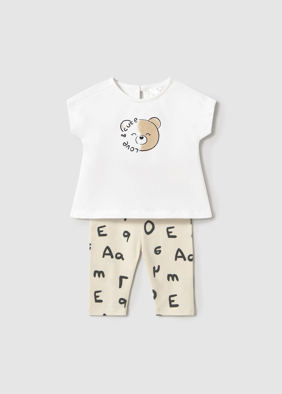 Newborn girl leggings and top set