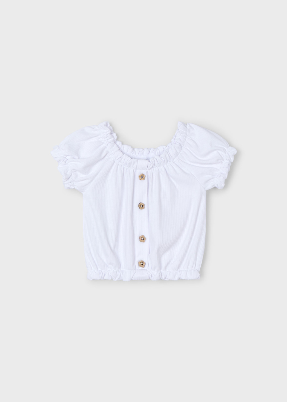 T-shirt côtelé fille