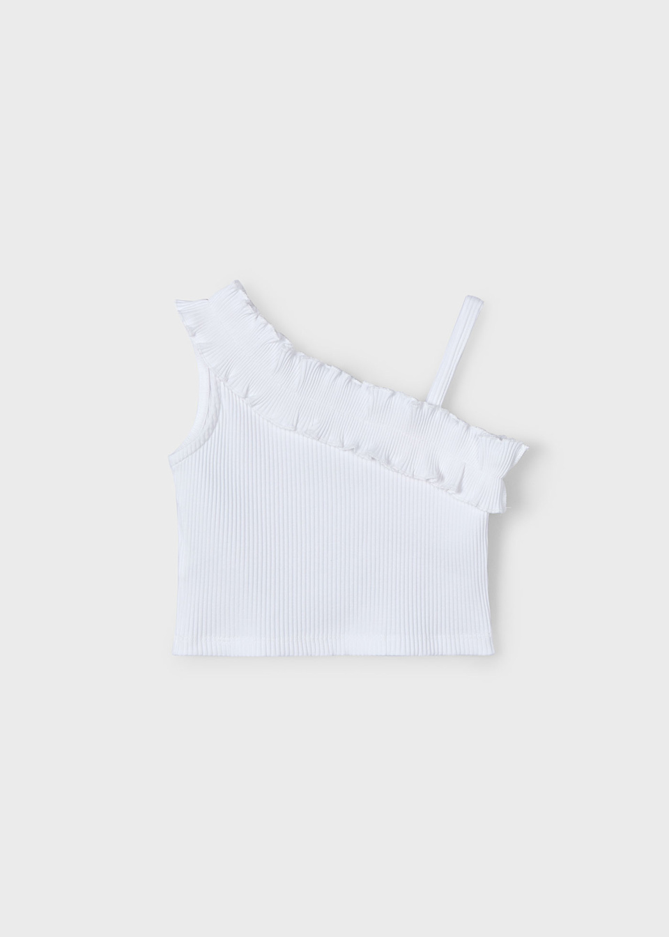 T-shirt asymétrique à volants fille