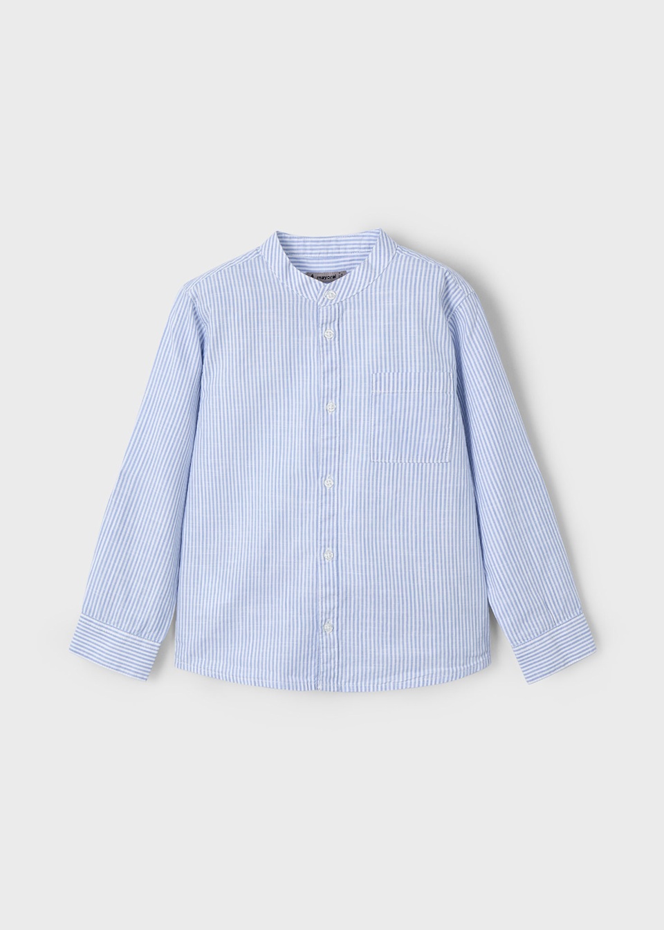 Camisa manga larga cuello mao rayas niño