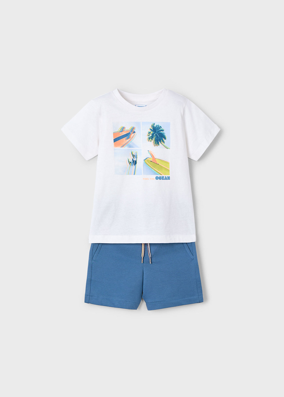 Boy surf print shorts and t-shirt set
