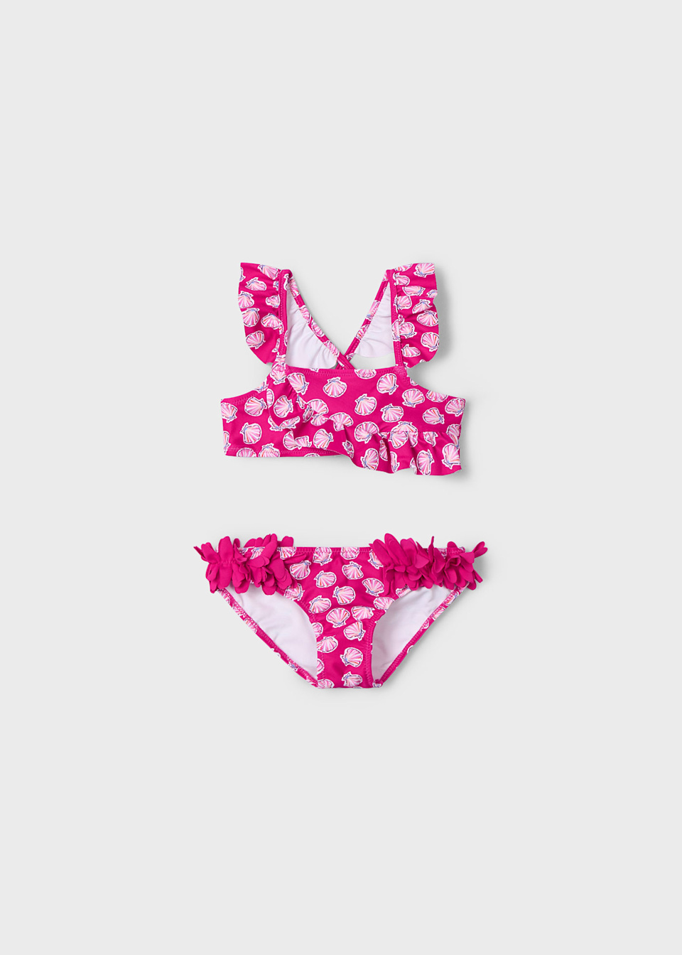 Bikini imprimé à volants fille