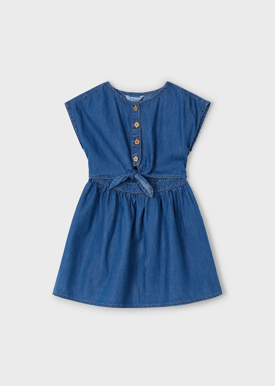 Vestido fluido botones niña