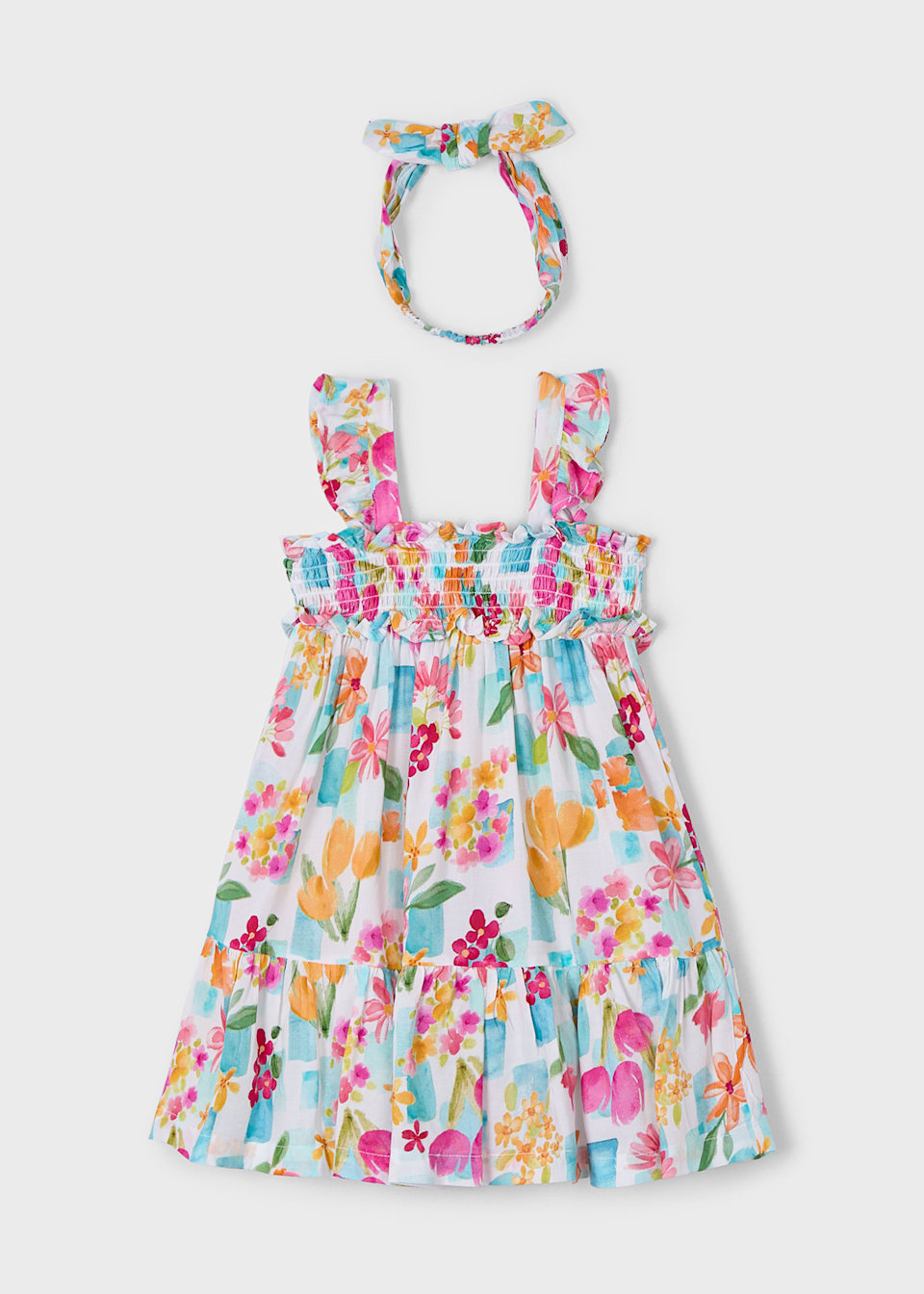 Robe imprimée avec bandeau fille