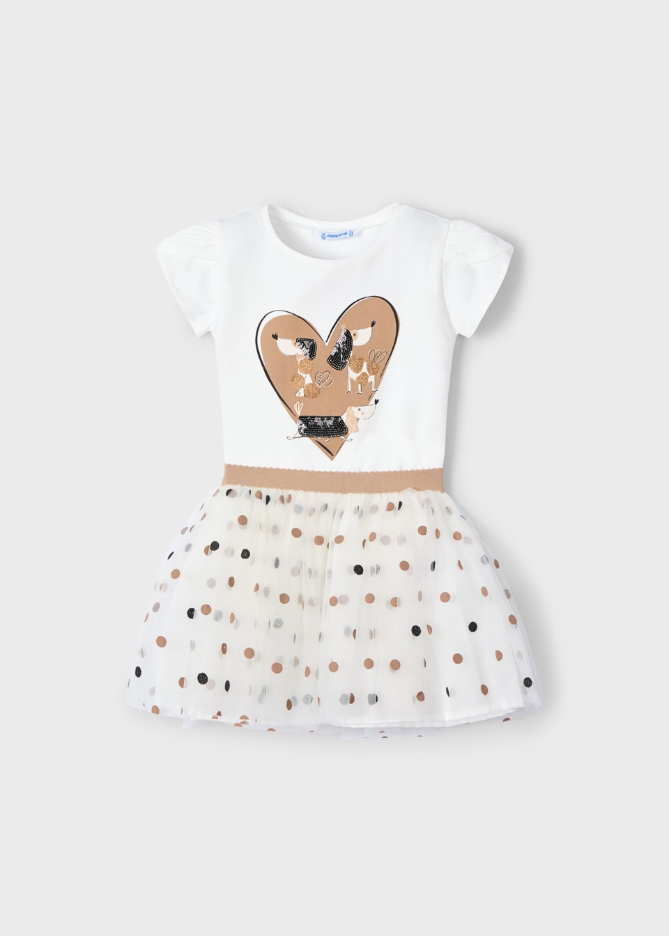 Conjunto falda tul y playera niña