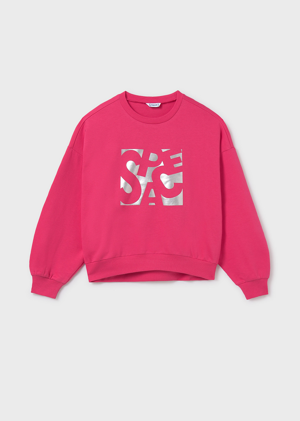 Bluza z metalicznym napisem dla dziewczynki