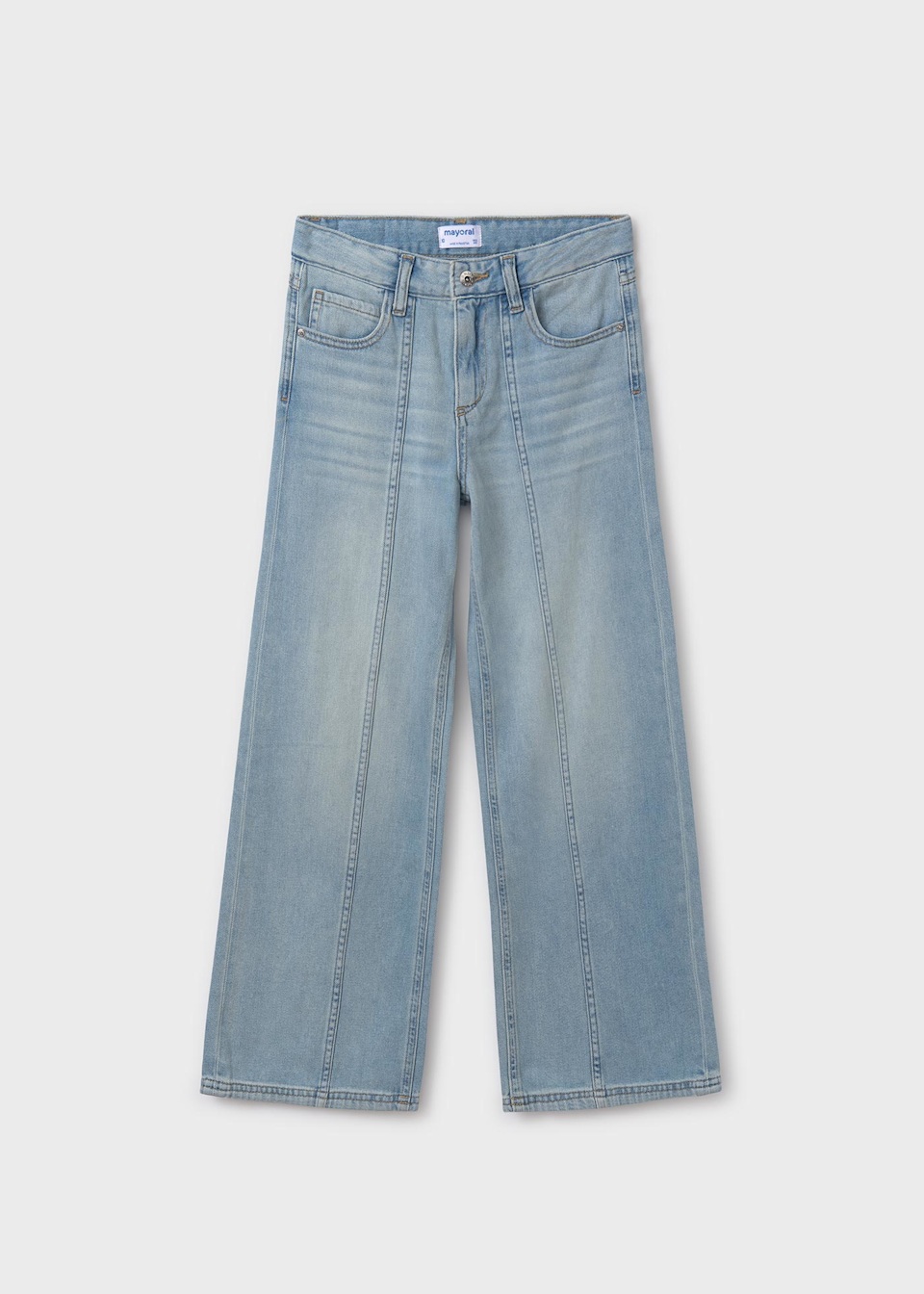 Pantaloni denim largi fata
