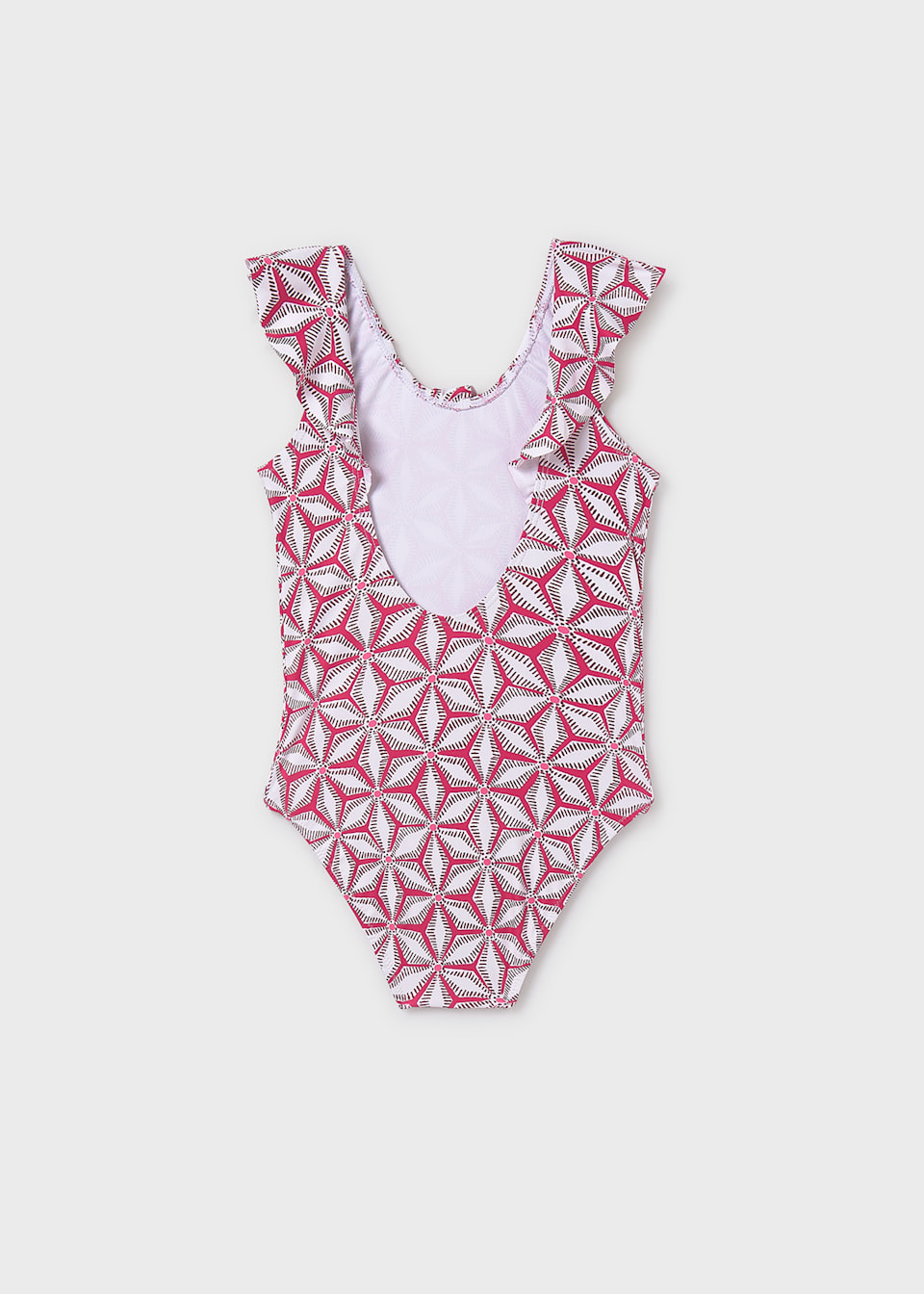 Costum de baie imprimeu volane fata