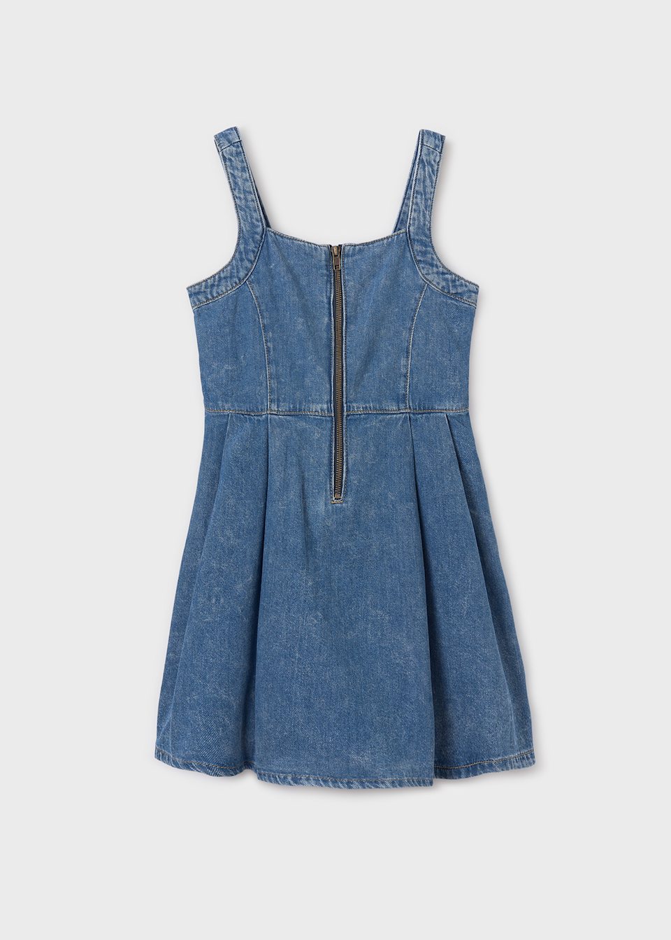 Rochie denim cu fermoar fata