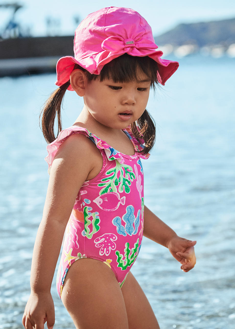 Baby print swimming costume