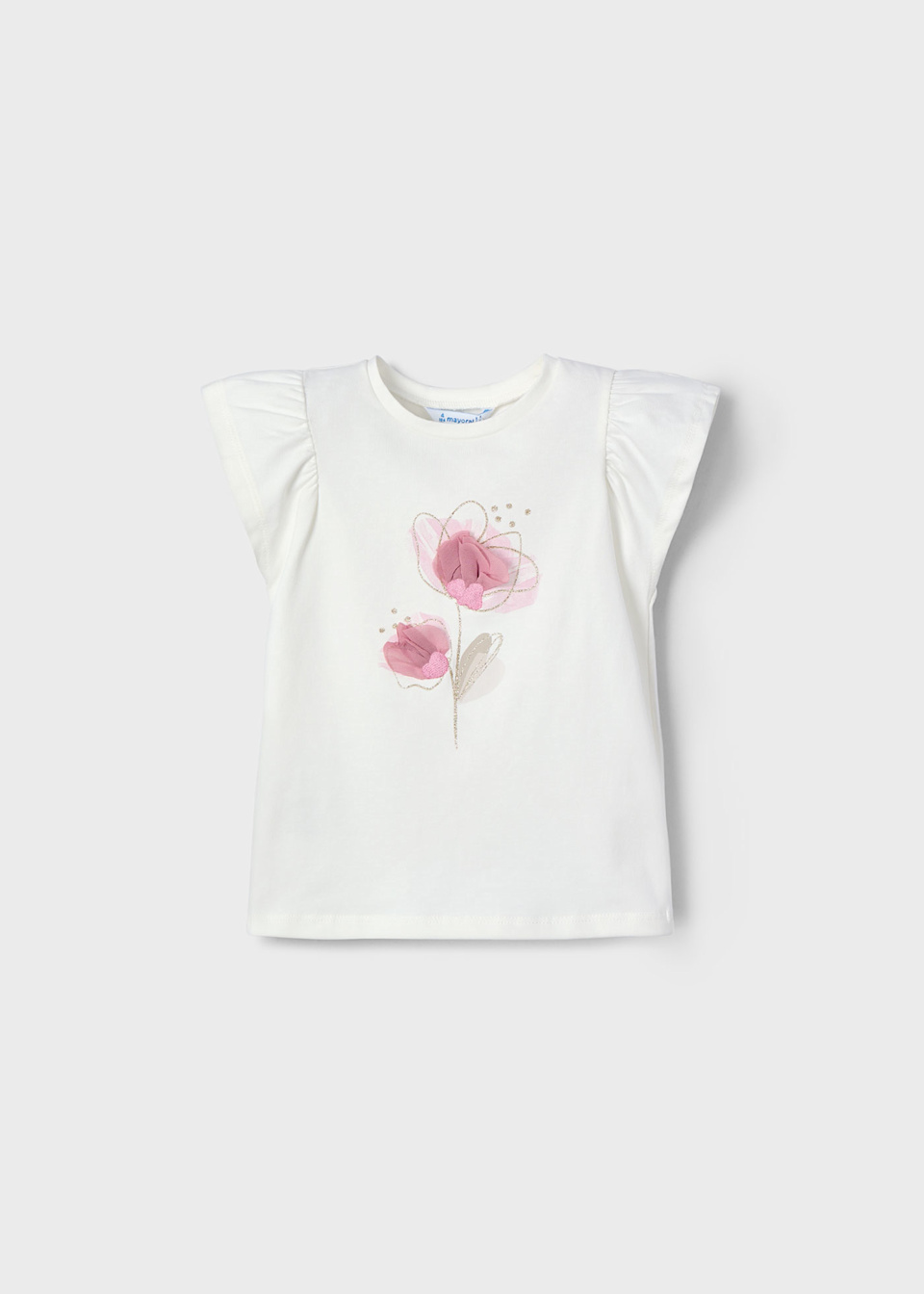 Girl embossed flower top