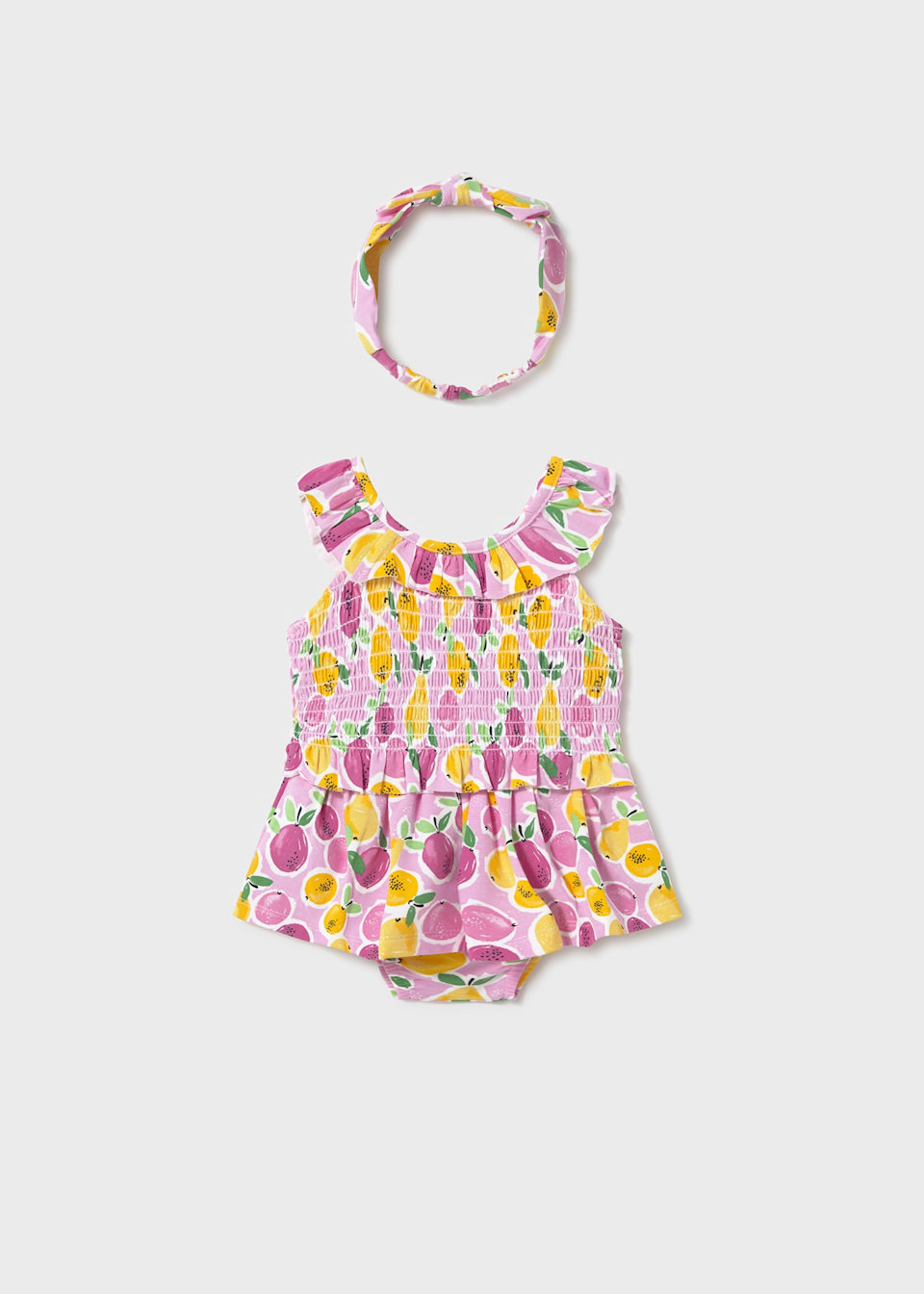 Baby 3 piece print set with headband