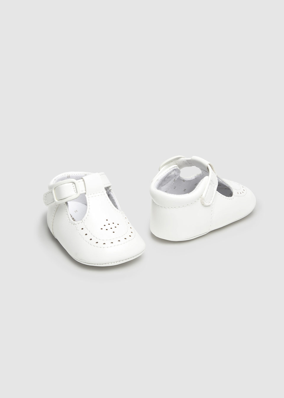 Newborn boy openwork t-bar shoes
