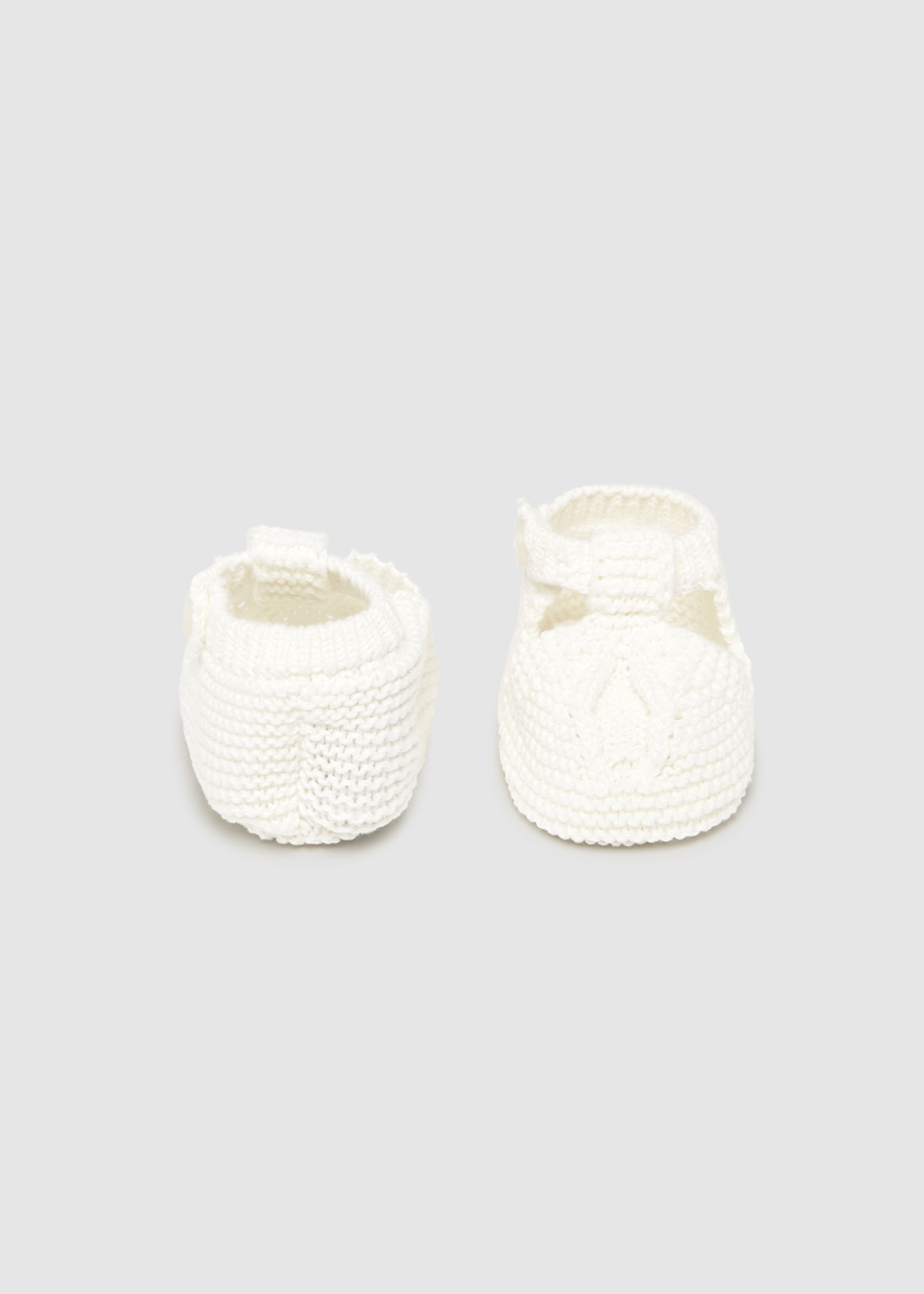 Newborn boy tricot booties