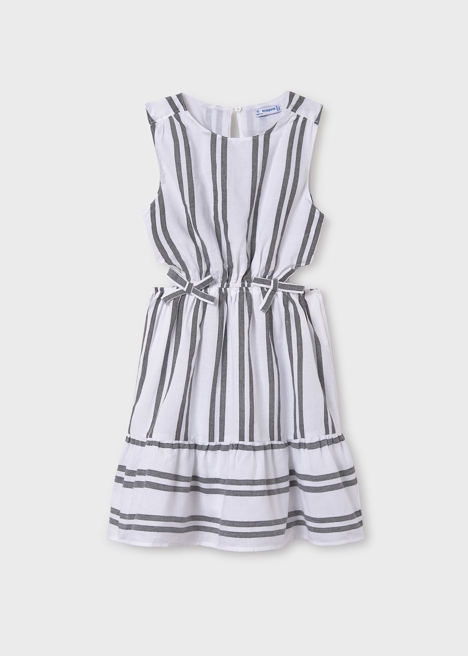 Robe rayée avec fentes fille