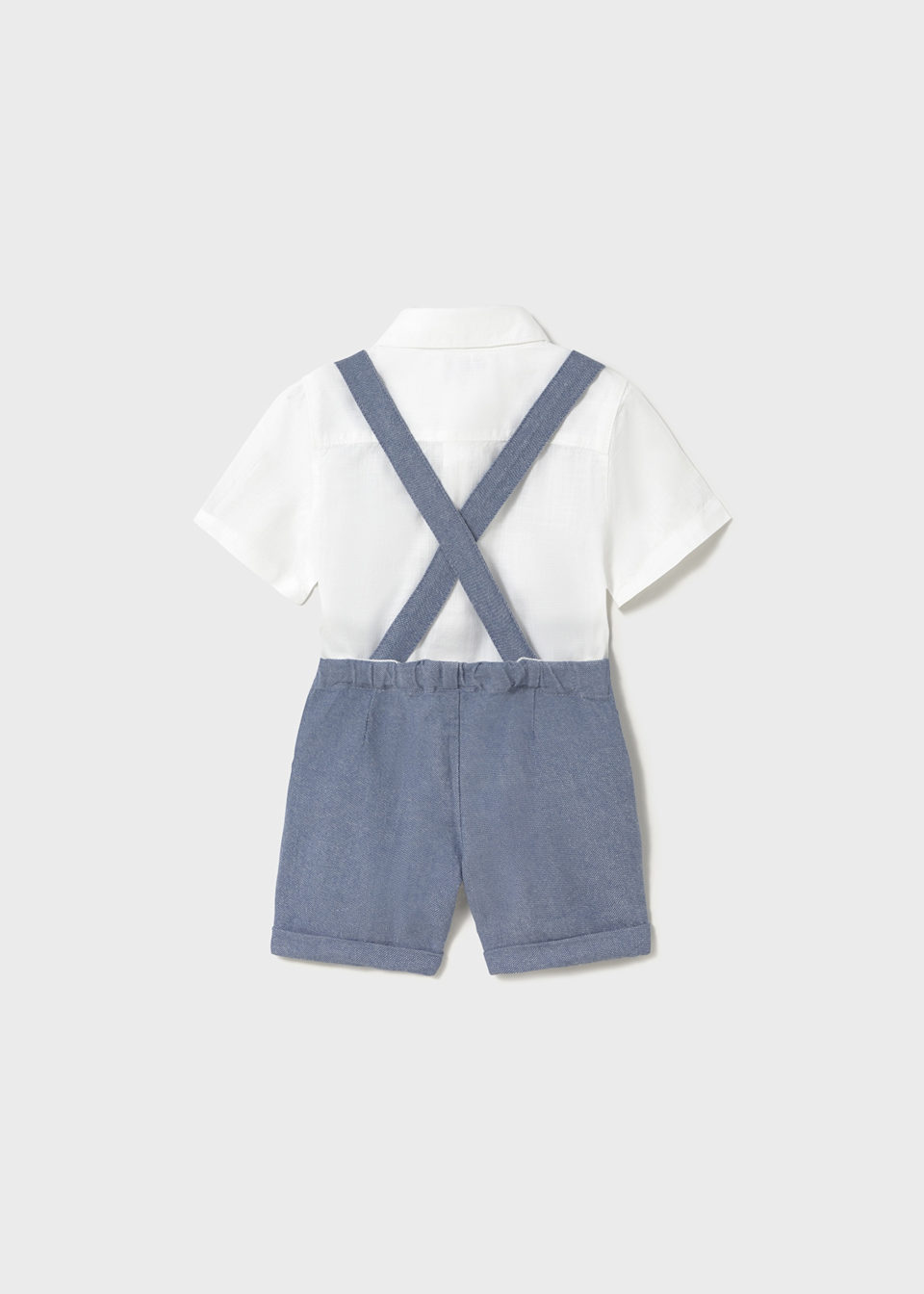 Conjunto bermuda y camisa con corbatín bebé