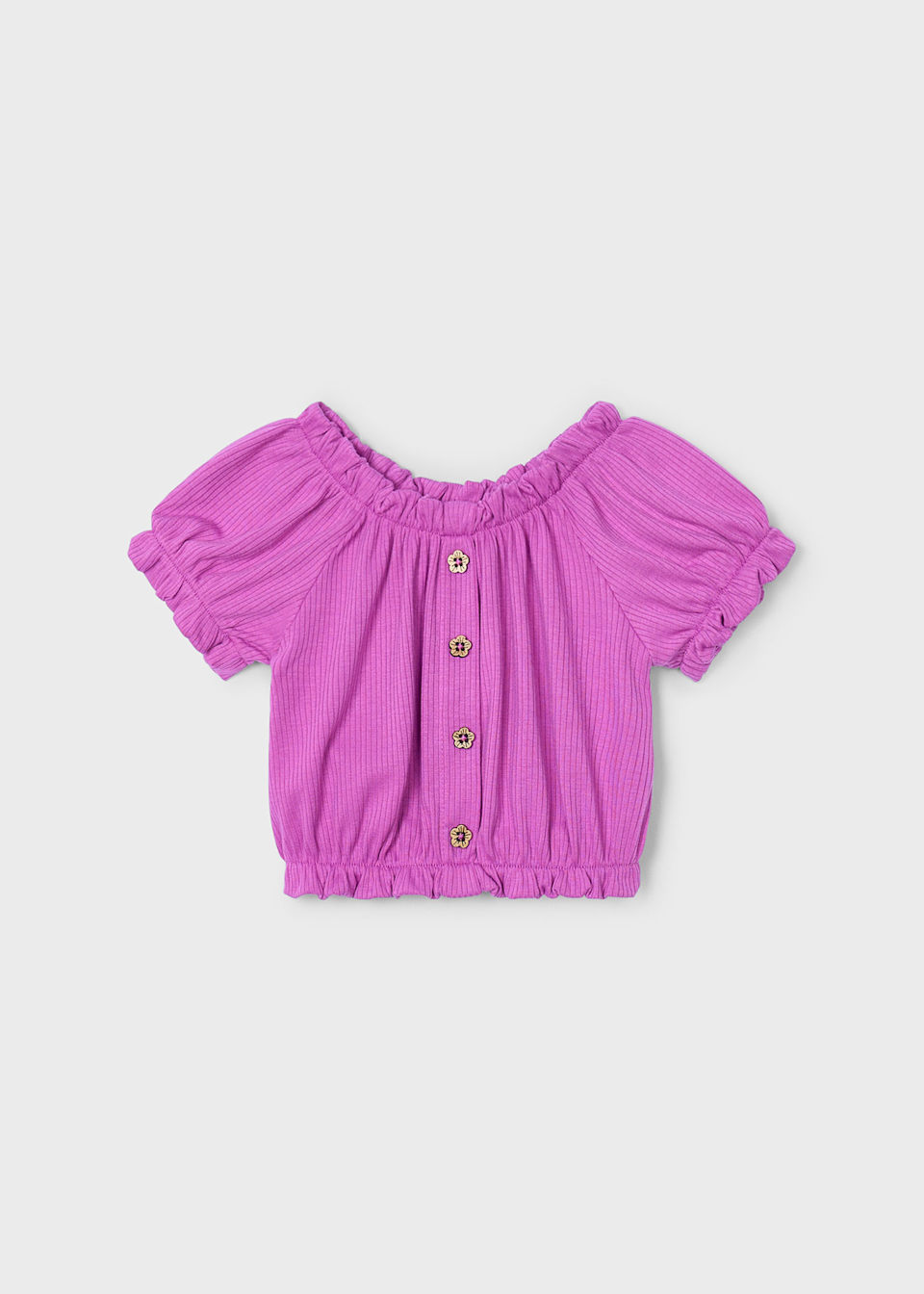 T-shirt côtelé fille
