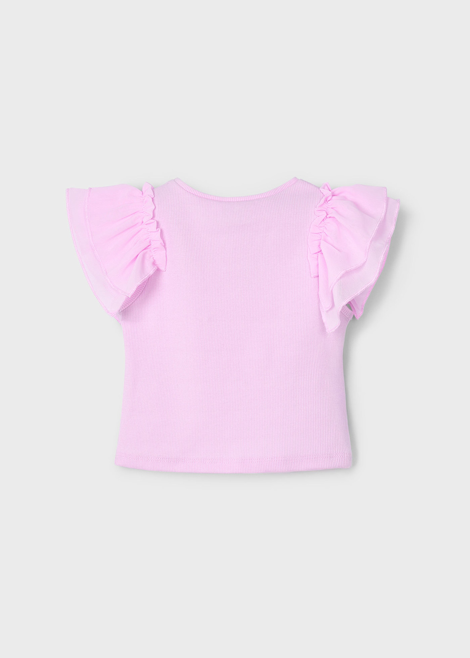 T-shirt à volants en mousseline fille