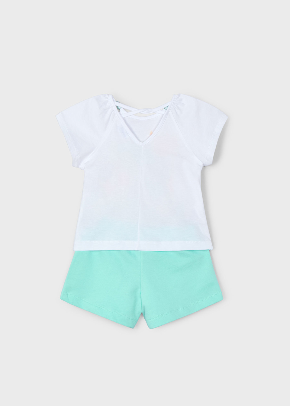 Conjunto short y playera estampado niña