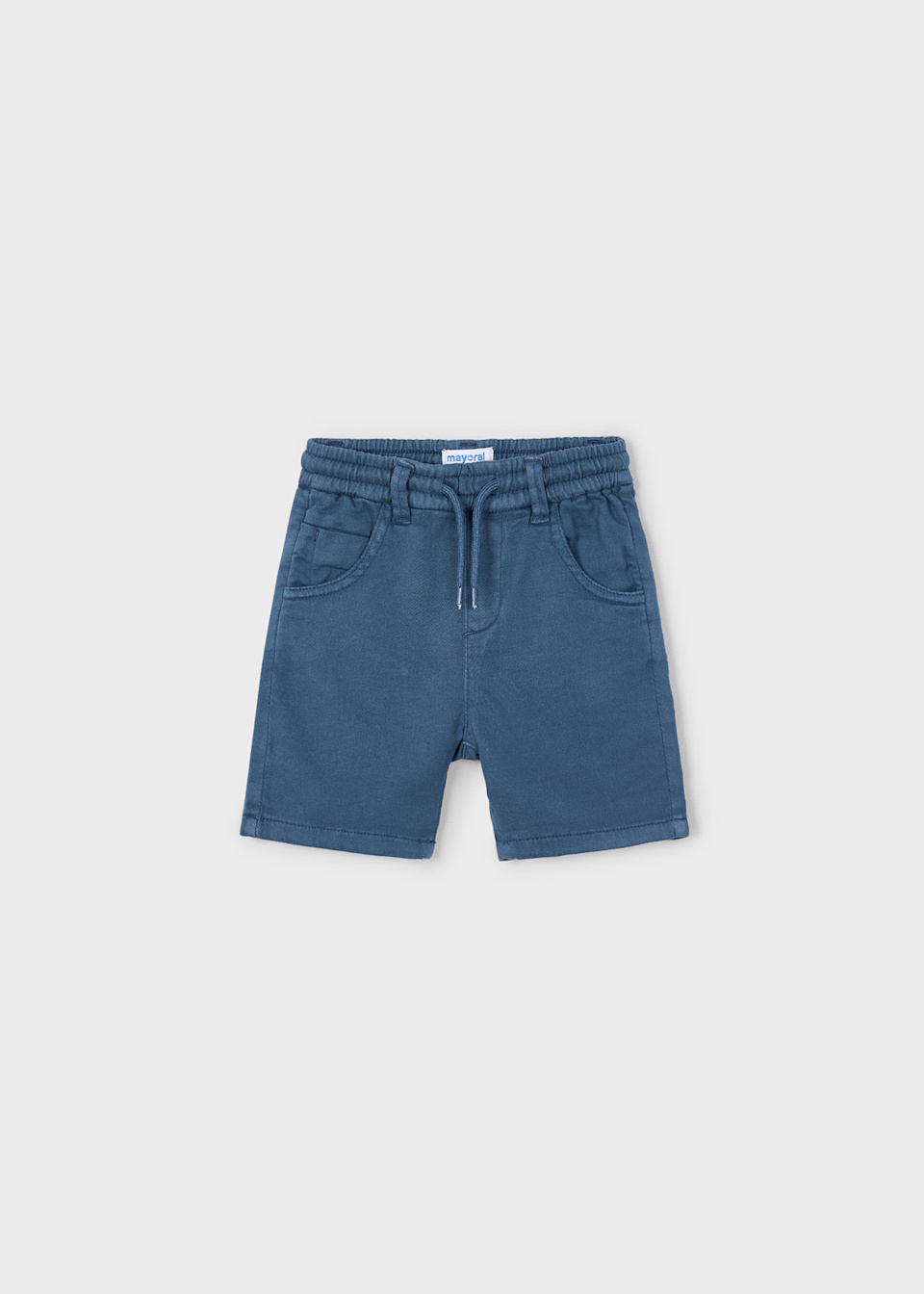 Boy twill shorts with drawstring