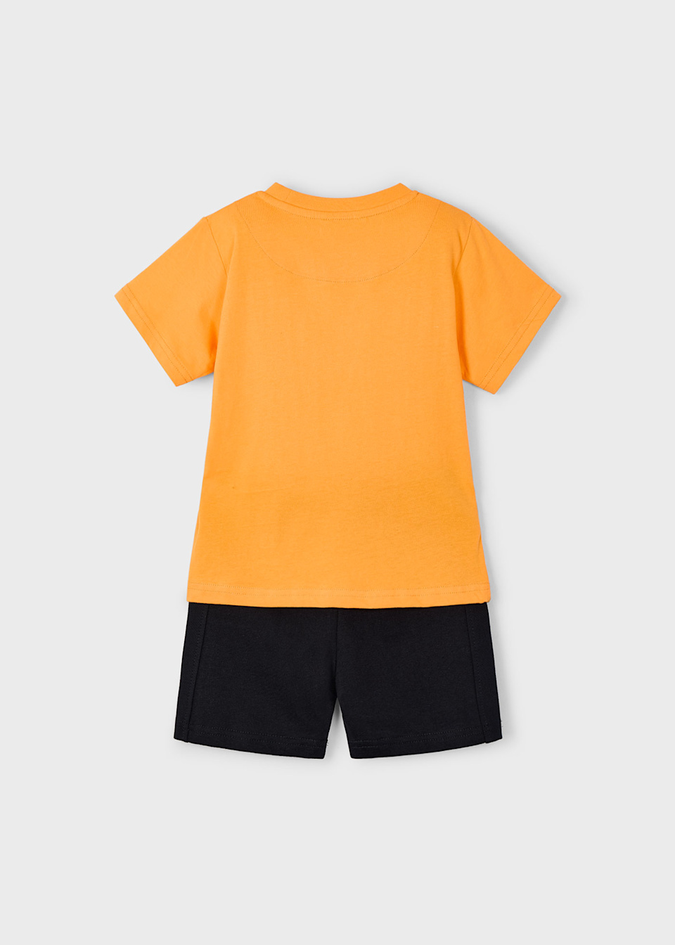 Boy text print shorts and t-shirt set