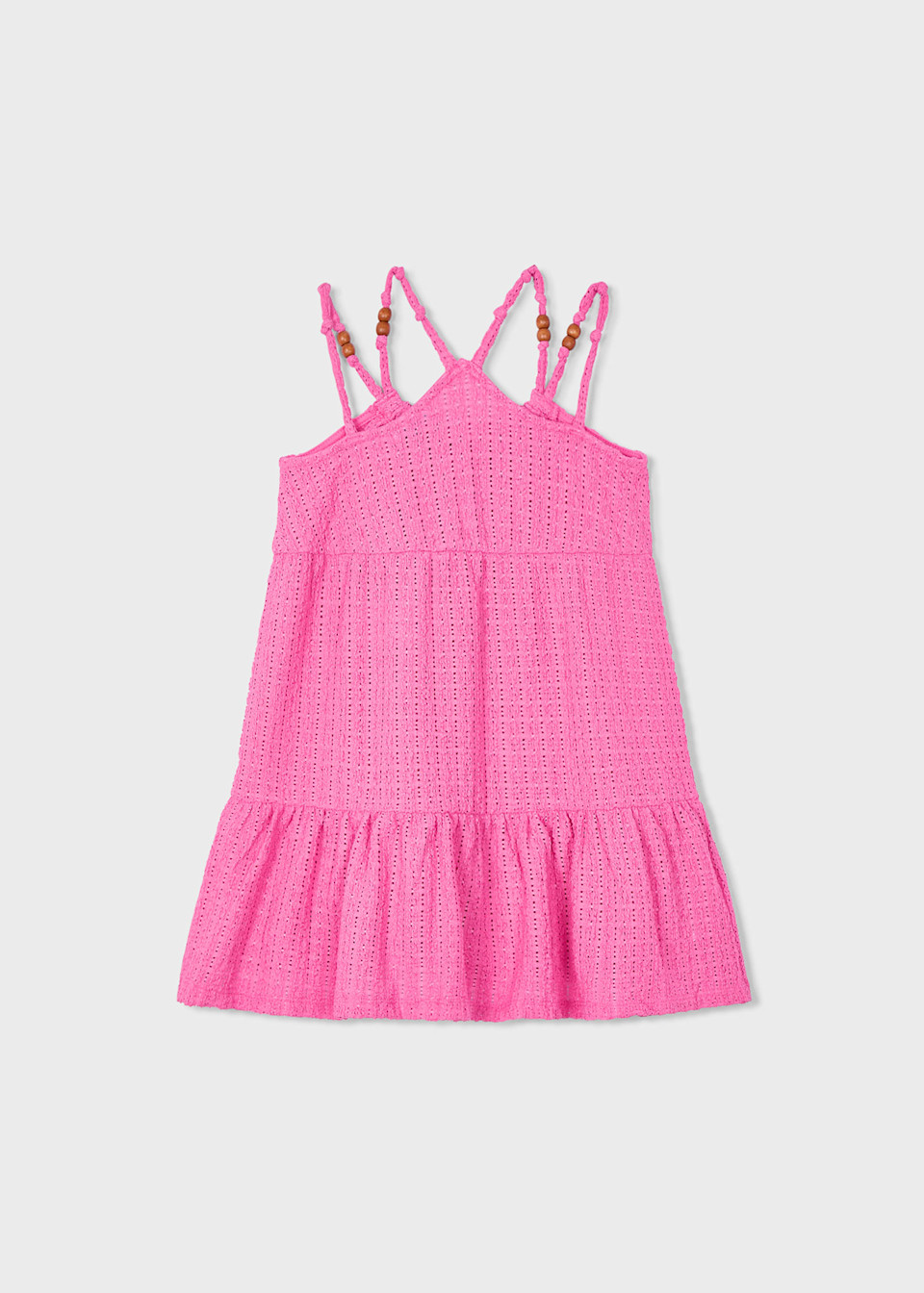 Robe ajourée avec perles fille