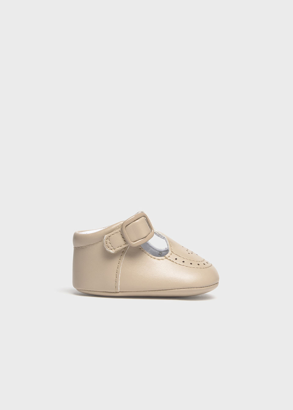Newborn boy openwork t-bar shoes