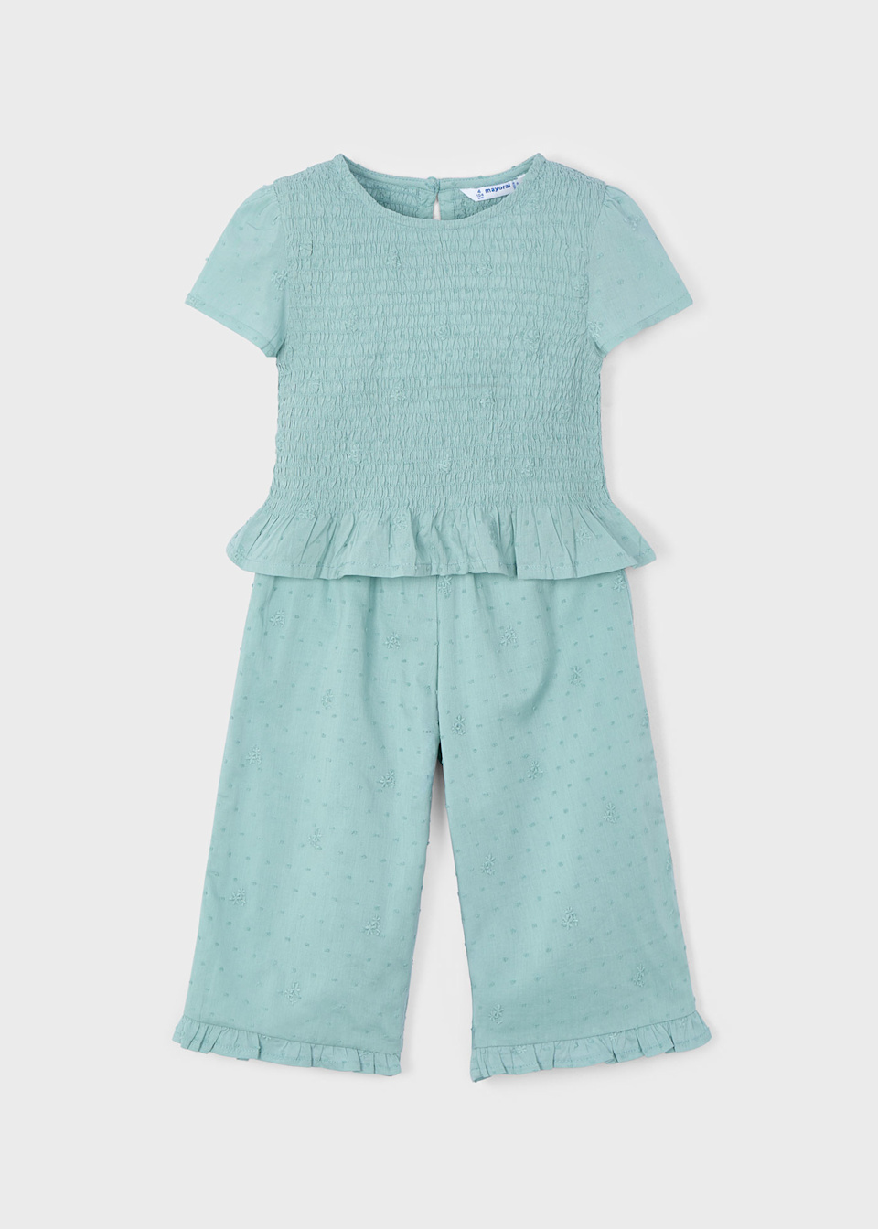Girl culotte trousers and top set