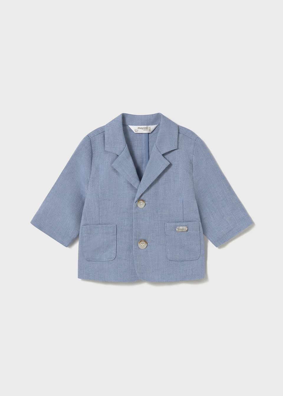 Newborn boy linen blazer